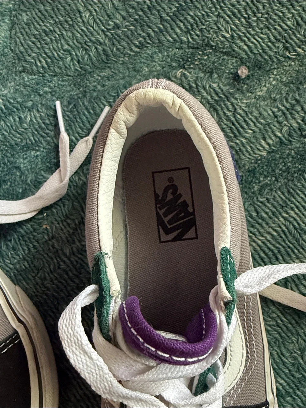 Vans Kids Low-Top Sneakers in Black, Purple & Green
